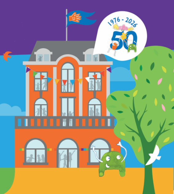 Visueel kindermuseum met een boom